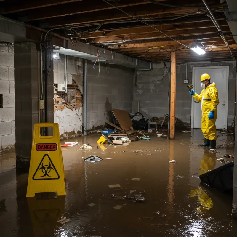 Flooded Basement Electrical Hazard in Red Cloud, NE Property