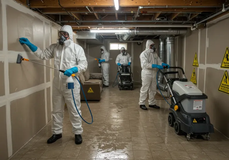 Basement Moisture Removal and Structural Drying process in Red Cloud, NE